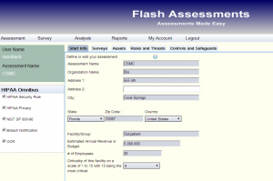 FlashRisk Application Home Screen